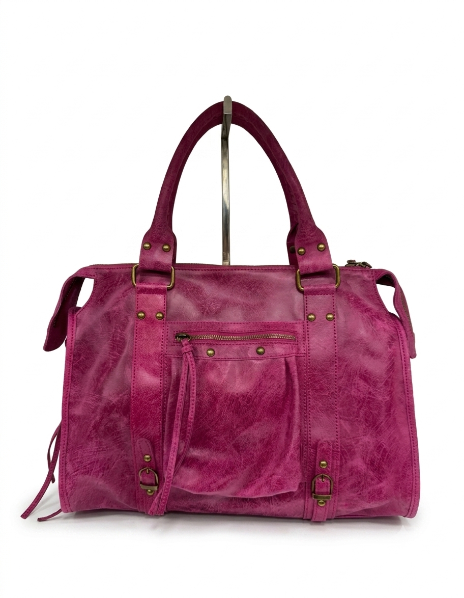 Bella – Big Size Italian Artisan “Vera Pelle” Handbag -